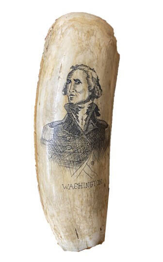 Scrimshaw Portrait of George Washington